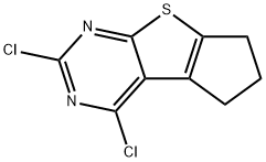 2,4-dichloro-6,7-dihydro-5H-cyclopenta[4,5]thieno[2,3-d]pyrimidine Struktur