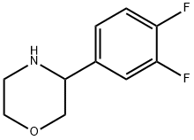 3-(3,4-DIFLUOROPHENYL)MORPHOLINE 化学構造式