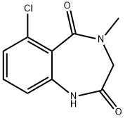 6-氯-4-甲基-3,4-二氢-1H-苯并[E][1,4]二氮杂卓-2,5-二酮 结构式