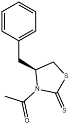 1-[(4S)-4-(phenylmethyl)-2-thioxo-3-thiazolidinyl]-Ethanone 化学構造式