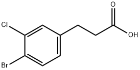 3-(4-溴-3-氯苯基)丙酸, 791601-07-5, 结构式