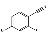 4-Bromo-2-fluoro-6-iodobenzonitrile 化学構造式