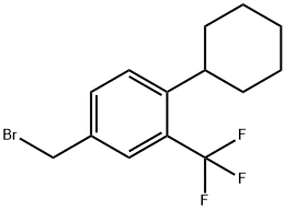 Benzene, 4-(bromomethyl)-1-cyclohexyl-2-(trifluoromethyl)- Structure