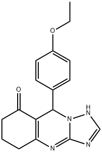 9-(4-ethoxyphenyl)-5,6,7,9-tetrahydro[1,2,4]triazolo[5,1-b]quinazolin-8(4H)-one 化学構造式
