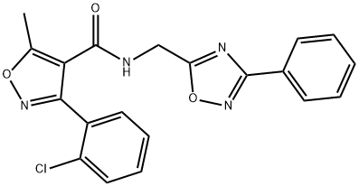 3-(2-chlorophenyl)-5-methyl-N-[(3-phenyl-1,2,4-oxadiazol-5-yl)methyl]-1,2-oxazole-4-carboxamide Structure