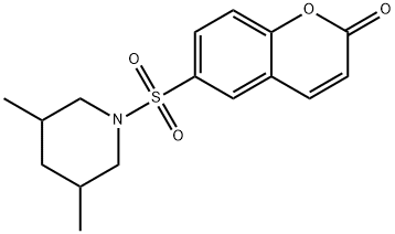 6-[(3,5-dimethylpiperidin-1-yl)sulfonyl]-2H-chromen-2-one Struktur