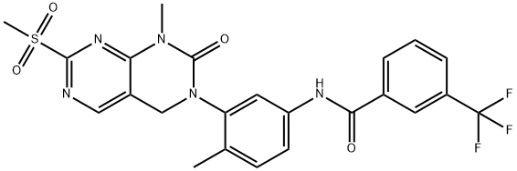 N-(4-methyl-3-(1-methyl-7-(methylsulfonyl)-2-oxo-1,2-dihydropyrimido[4,5-d]pyrimidin-3(4H)-yl)phenyl)-3-(trifluoromethyl)benzamide|