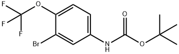 (3-溴-4-(三氟甲氧基)苯基)氨基甲酸叔丁酯,839715-01-4,结构式