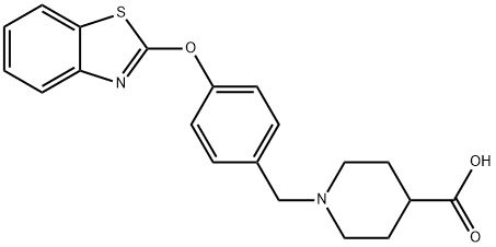 1-(4-(benzo[d]thiazol-2-yloxy)benzyl)piperidine-4-carboxylic acid,841202-16-2,结构式