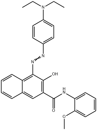 (E)-4-((4-(diethylamino)phenyl)diazenyl)-3-hydroxy-N-(2-methoxyphenyl)-2-naphthamide 化学構造式