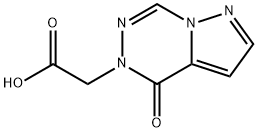 (4-Oxopyrazolo[1,5-d][1,2,4]triazin-5(4H)-yl)acetic acid 化学構造式