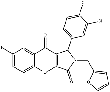 1-(3,4-dichlorophenyl)-7-fluoro-2-(2-furylmethyl)-1,2-dihydrochromeno[2,3-c]pyrrole-3,9-dione|