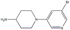 1-(5-bromopyridin-3-yl)piperidin-4-amine Struktur