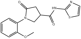 1-(2-methoxyphenyl)-5-oxo-N-(1,3-thiazol-2-yl)pyrrolidine-3-carboxamide 结构式