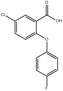 5-Chloro-2-(4-fluoro-phenoxy)-benzoic acid, 847729-51-5, 结构式