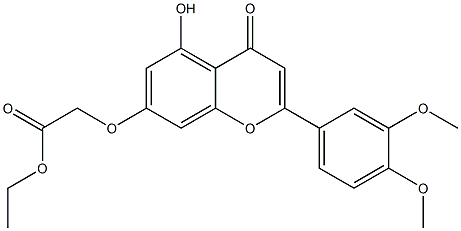 Acetic acid, 2-[[2-(3,4-dimethoxyphenyl)-5-hydroxy-4-oxo-4H-1-benzopyran-7-yl]oxy]-, ethyl ester