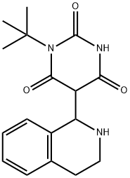 1-(叔丁基)-5-(1,2,3,4-四氢异喹啉-1-基)嘧啶-2,4,6(1H,3H,5H)-三酮 结构式