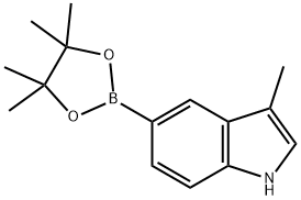3-methyl-5-(4,4,5,5-tetramethyl-1,3,2-dioxaborolan-2-yl)-indole Struktur