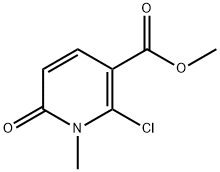 methyl 2-chloro-1,6-dihydro-1-methyl-6-oxopyridine-3-carboxylate Struktur