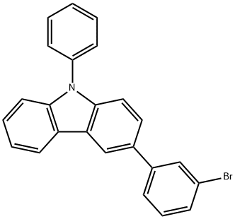 3-(3-溴苯基)-9-苯基咔唑, 854952-59-3, 结构式