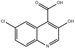 6-Chloro-3-hydroxy-quinoline-4-carboxylic acid,856177-13-4,结构式