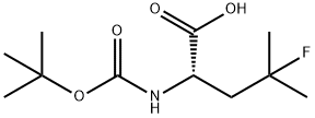 (S)-2 - ((叔丁氧基羰基)氨基)-4-氟-4-甲基戊酸,857026-03-0,结构式