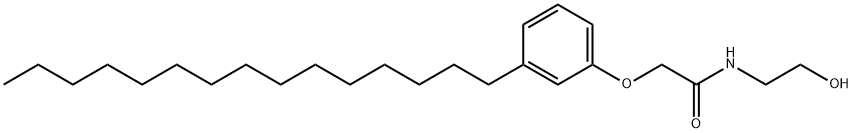 N-(2-Hydroxyethyl)-2-(3-pentadecylphenoxy)-acetamide 化学構造式