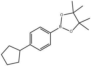 4-Cyclopentylphenylboronic acid pinacol ester,861965-54-0,结构式