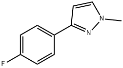 3-(4-fluorophenyl)-1-methyl-1H-pyrazole 化学構造式