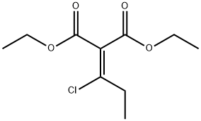 diethyl 2-(1-chloropropylidene)malonate 化学構造式