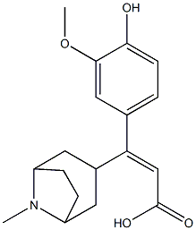 Tropanyl 3-hydroxy-4-methoxycinnamate 结构式