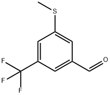 3-(甲硫基)-5-(三氟甲基)苯甲醛,868166-29-4,结构式