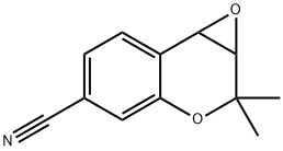 2,2-Dimethyl-2,7b-dihydro-1aH-oxireno[2,3-c]chromene-5-carbonitrile Struktur