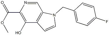 1H-Pyrrolo[2,3-c]pyridine-5-carboxylic acid, 1-[(4-fluorophenyl)methyl]-4-hydroxy-, methyl ester 结构式