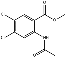 Methyl 2-acetamido-4,5-dichlorobenzoate Struktur