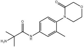 2-Amino-2-methyl-N-(3-methyl-4-(3-oxomorpholino)phenyl)propanamide Structure