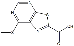 7-(甲硫基)噻唑并[5,4-D]嘧啶-2-羧酸, 871231-24-2, 结构式