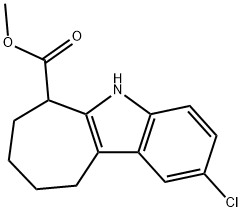 2-Chloro-5,6,7,8,9,10-hexahydro-cyclohepta[b]indole-6-carboxylic acid methyl ester 结构式