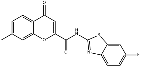 873081-20-0 N-(6-fluoro-1,3-benzothiazol-2-yl)-7-methyl-4-oxo-4H-chromene-2-carboxamide