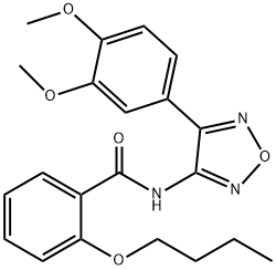 2-butoxy-N-[4-(3,4-dimethoxyphenyl)-1,2,5-oxadiazol-3-yl]benzamide 结构式