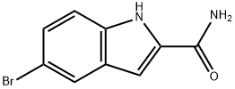 5-溴-1H-吲哚-2-甲酰胺,877371-97-6,结构式