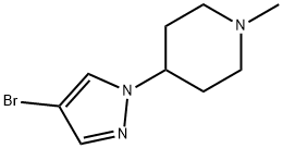 4-(4-bromo-1H-pyrazol-1-yl)-1-methylpiperidine, 877399-61-6, 结构式