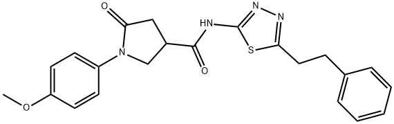 1-(4-methoxyphenyl)-5-oxo-N-[5-(2-phenylethyl)-1,3,4-thiadiazol-2-yl]pyrrolidine-3-carboxamide|