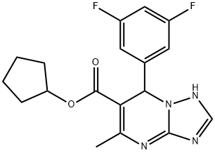 cyclopentyl 7-(3,5-difluorophenyl)-5-methyl-1,7-dihydro-[1,2,4]triazolo[1,5-a]pyrimidine-6-carboxylate Structure