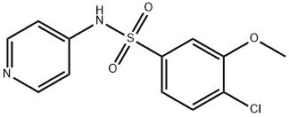 4-chloro-3-methoxy-N-(4-pyridinyl)benzenesulfonamide 结构式