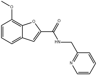 7-methoxy-N-(pyridin-2-ylmethyl)-1-benzofuran-2-carboxamide Structure