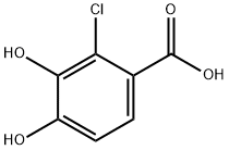 2-氯-3,4-羟基苯甲酸 结构式