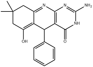 6-hydroxy-2-imino-8,8-dimethyl-5-phenyl-2,3,5,7,8,9-hexahydropyrimido[4,5-b]quinolin-4(1H)-one Structure