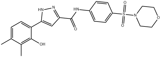 5-(2-hydroxy-3,4-dimethylphenyl)-N-[4-(morpholin-4-ylsulfonyl)phenyl]-1H-pyrazole-3-carboxamide Structure