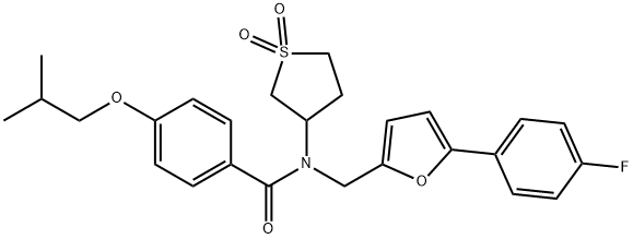 N-(1,1-dioxidotetrahydro-3-thienyl)-N-{[5-(4-fluorophenyl)-2-furyl]methyl}-4-isobutoxybenzamide|